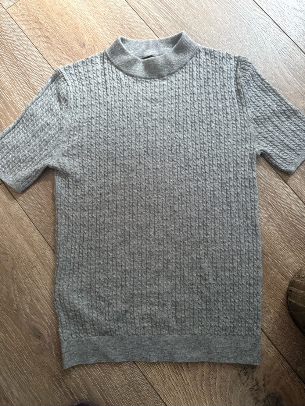 Mango women’s Short-Sleeve Turtleneck Sweater - Light Gray
